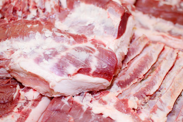 raw pork meat