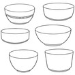 vector set of bowl