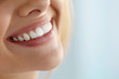 © puhhha - Closeup Of Beautiful Smile With White Teeth. Woman Mouth Smiling. High Resolution Image