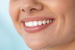 © puhhha - Closeup Of Beautiful Smile With White Teeth. Woman Mouth Smiling. High Resolution Image