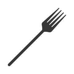 Poster - flat design single fork icon vector illustration