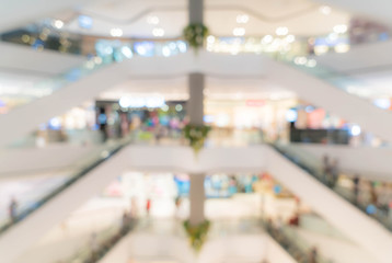 Wall Mural - Abstract blur beautiful luxury shopping mall center