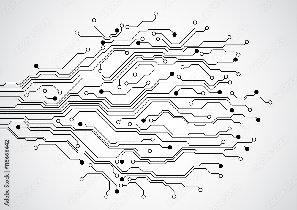 Abstract futuristic technology circuit board concept background ...