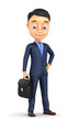 © 3dddcharacter - 3d successful businessman isolated on white background