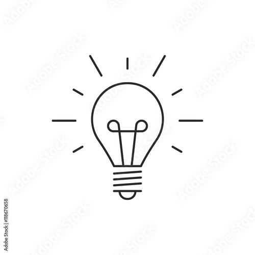 Cuadros en Lienzo Outline idea icon isolated on white background