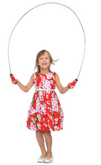 Sticker - Girl jumping rope