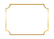 © alona_s - Gold frame. Beautiful simple golden design. Vintage style decorative border, isolated on white background. Deco elegant art object. Empty copy space for decoration, photo, banner. Vector illustration.
