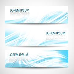 Wall Mural - Abstract header blue wave white vector design