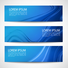 Wall Mural - Abstract header dark blue wave vector design