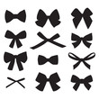 Set of graphical decorative bows.