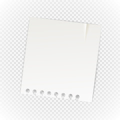 Aufkleber - Old paper sheet isolated on transparent background