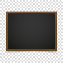 Aufkleber - Vector blackboard frame isolated on transparent background. Vect