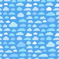 Poster - Abstract clouds seamless pattern