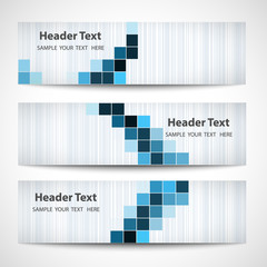Wall Mural - Set Vector design with blue squares Banner backgrounds