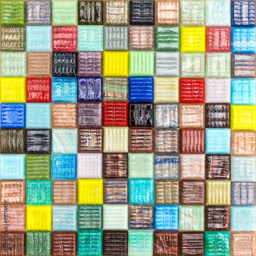 Naklejka na kafelki multicolored smalt for mosaic work as seamless background