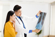 © Tom Wang - young doctor looking at patient's x-ray film