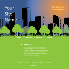 Wall Mural - website template vector