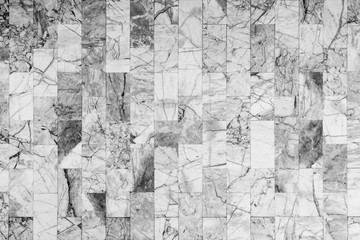Poster - Black and white marble wall texture surface seamless for backgrounds