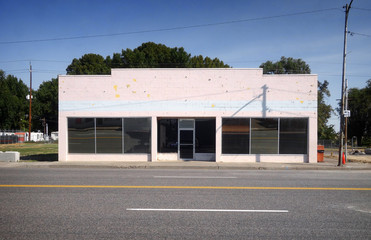 old abandoned commercial building