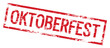 © panimoni - Oktoberfest beer festival logo, vector red and white text