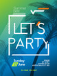 Summer time party poster design template