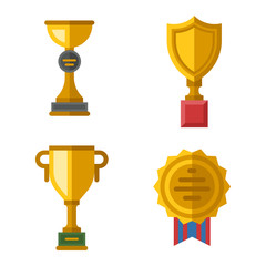 Champion cup vector icon