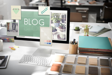 Poster - blog blogging ideas icons graphic concept