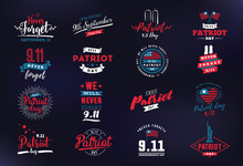 Patriot Day Vector Typographic Illustration