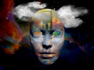 Wall Mural - mask in the space elements of this image furnished by nasa