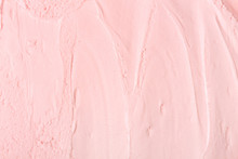 Closeup Of Pink Ice Cream.