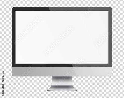 Fotomural Modern computer monitor display with blank screen.