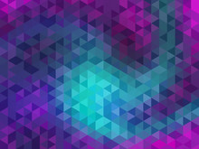 Abstract Background - Colorful Geometrical Shapes, Polygonal Texture For Webdesign - Pink, Turquoise, Purple Colors