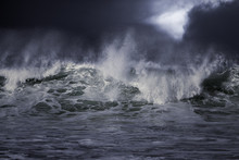Windy Sea Wave Spray