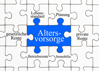 Sticker - Altersvorsorge Puzzle Konzept