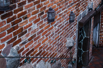 vintage wall with brick