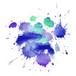 © Xenia_Stash - Abstract watercolor stain with splashes multicolor