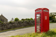 Red telephone booth at the cregneash village Isle of Man