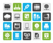 © Stoyan Haytov - Silhouette Computer Network and internet icons - vector icon set