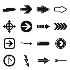 Wall Mural - Arrow icons set in simple style. Arrow sign set collection vector illustration