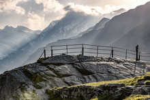 Switzerland, Grisons, Swiss Alps, Parc Ela, Viewpoint
