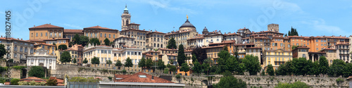 Panorama of upper city Citta Alta in Bergamo, Italy Фотошпалери
