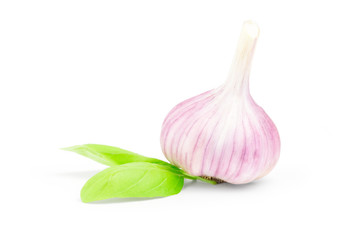 Wall Mural - Raw garlic isolated on a white background