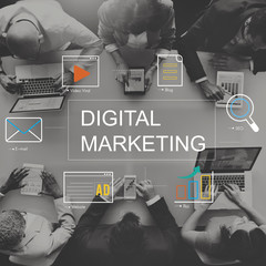 Poster - Digital Marketing Media Technology Graphic Concept