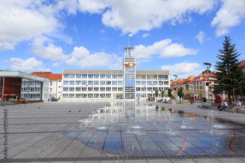 Koszalin, rynek staromiejski z ratuszem StockFoto Adobe Stock