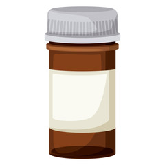 Wall Mural - bottle container drugs isolated icon vector illustration design