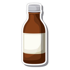 Wall Mural - bottle syrup isolated icon vector illustration design