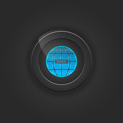 Wall Mural - black button web.