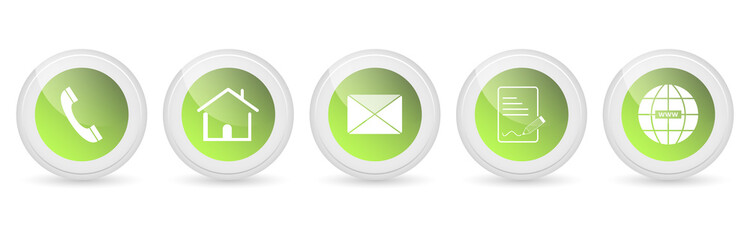 Contact us vector buttons - set.