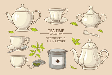 Poster - tea set