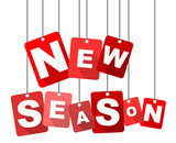 Fototapeta  - new season, red vector new season, flat vector new season, background new season